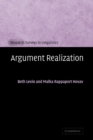 Argument Realization - Book