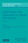 Model Theory with Applications to Algebra and Analysis: Volume 1 - Book