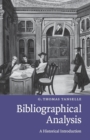 Bibliographical Analysis : A Historical Introduction - Book