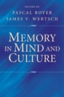 Memory in Mind and Culture - Book