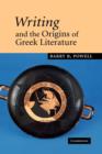 Writing and the Origins of Greek Literature - Book