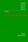 Herder: Philosophical Writings - Book