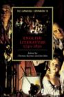 The Cambridge Companion to English Literature, 1740-1830 - Book