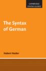 The Syntax of German - Book