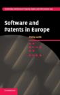 Software and Patents in Europe - Book