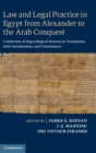 Law and Legal Practice in Egypt from Alexander to the Arab Conquest : A Selection of Papyrological Sources in Translation, with Introductions and Commentary - Book