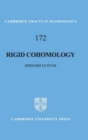 Rigid Cohomology - Book