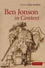 Ben Jonson in Context - Book