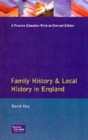 Family History and Local History in England - Book