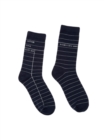 Library Card (Navy) Socks - Large - Book