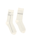 Library Card (White) Socks - Large - Book