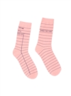 Library Card (Pink) Socks - Large - Book