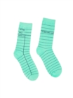 Library Card (Mint Green) Socks - Large - Book