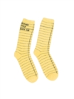 Library Card (Yellow) Cozy Socks - Small - Book