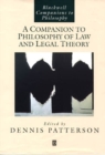 A Companion to Philosophy of Law and Legal Theory - Book