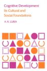 Cognitive Development : Its Cultural and Social Foundations - Book