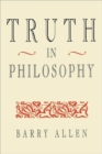 Truth in Philosophy - Book