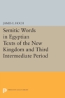 Semitic Words in Egyptian Texts of the New Kingdom and Third Intermediate Period - Book