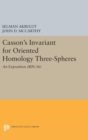 Casson's Invariant for Oriented Homology Three-Spheres : An Exposition. (MN-36) - Book