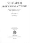 Geiriadur Prifysgol Cymru: v. 2, Parts 22-36 - Book