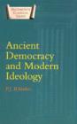 Ancient Democracy and Modern Ideology - Book