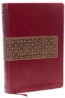KJV Study Bible, Large Print, Leathersoft, Maroon/Brown, Thumb Indexed, Red Letter : Second Edition - Book