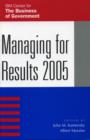 Managing for Results 2005 - Book
