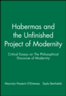 Habermas and the Unfinished Project of Modernity : Critical Essays on The Philosophical Discourse of Modernity - Book