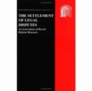 Settlement of Legal Disputes - Book