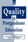 Quality in Postgraduate Education - Book