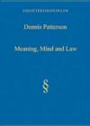Meaning, Mind and Law - Book