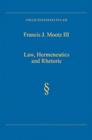 Law, Hermeneutics and Rhetoric - Book