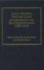 Early Modern English Lives : Autobiography and Self-Representation 1500–1660 - Book