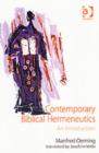 Contemporary Biblical Hermeneutics : An Introduction - Book