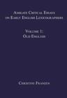 Ashgate Critical Essays on Early English Lexicographers : Volume 1: Old English - Book