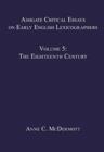 Ashgate Critical Essays on Early English Lexicographers : Volume 5: The Eighteenth Century - Book