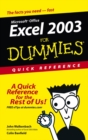 Excel 2003 for Dummies Quick Reference - Book