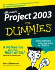 Microsoft Project 2003 For Dummies - Book