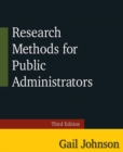 Research Methods for Public Administrators : Third Edition - Book