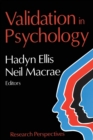 Validation in Psychology : Research Perspectives - Book