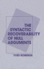 Syntactic Recoverability of Null Arguments - eBook