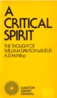 A Critical Spirit : The Thought of William Dawson LeSueur - eBook
