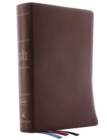 The NKJV, Open Bible, Brown Genuine Leather, Red Letter, Comfort Print : Complete Reference System - Book