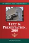 Text & Presentation, 2010 - Book