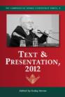 Text & Presentation, 2012 - Book