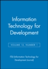 Information Technology for Development, Volume 12, Number 1 - Book