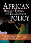 African Development Finance and Business Finance Policy - Book