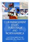 Club Management Issues in Australia and North America - Book