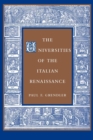 The Universities of the Italian Renaissance - Book