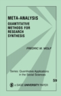 Meta-Analysis : Quantitative Methods for Research Synthesis - Book